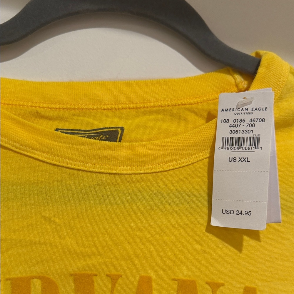 American Eagle Outfitters Yellow Nirvana Men's T-Shirt - Picture 2 of 2